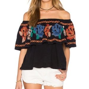 Embroidered Free People 'To The Left' Top